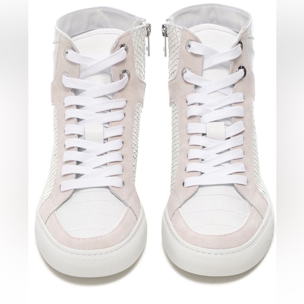Zadig & Voltaire High Flash Keith Sneakers hi tops wedge white shoes NIB 41 11 - Picture 4 of 15